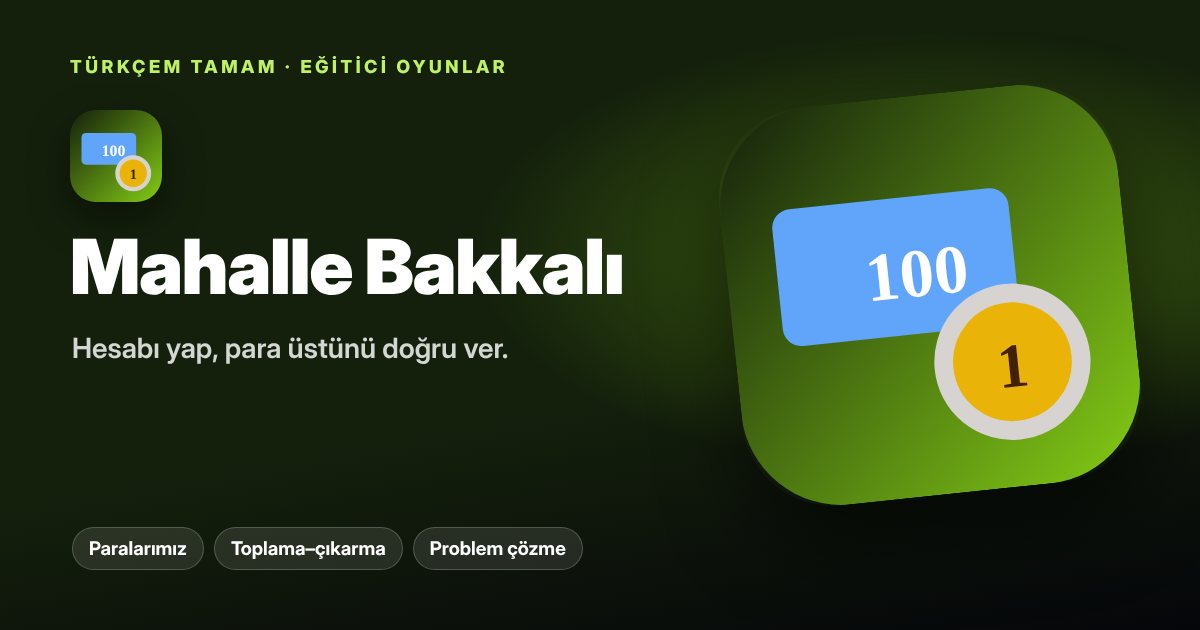 Mahalle Bakkalı oyunu kapak görseli