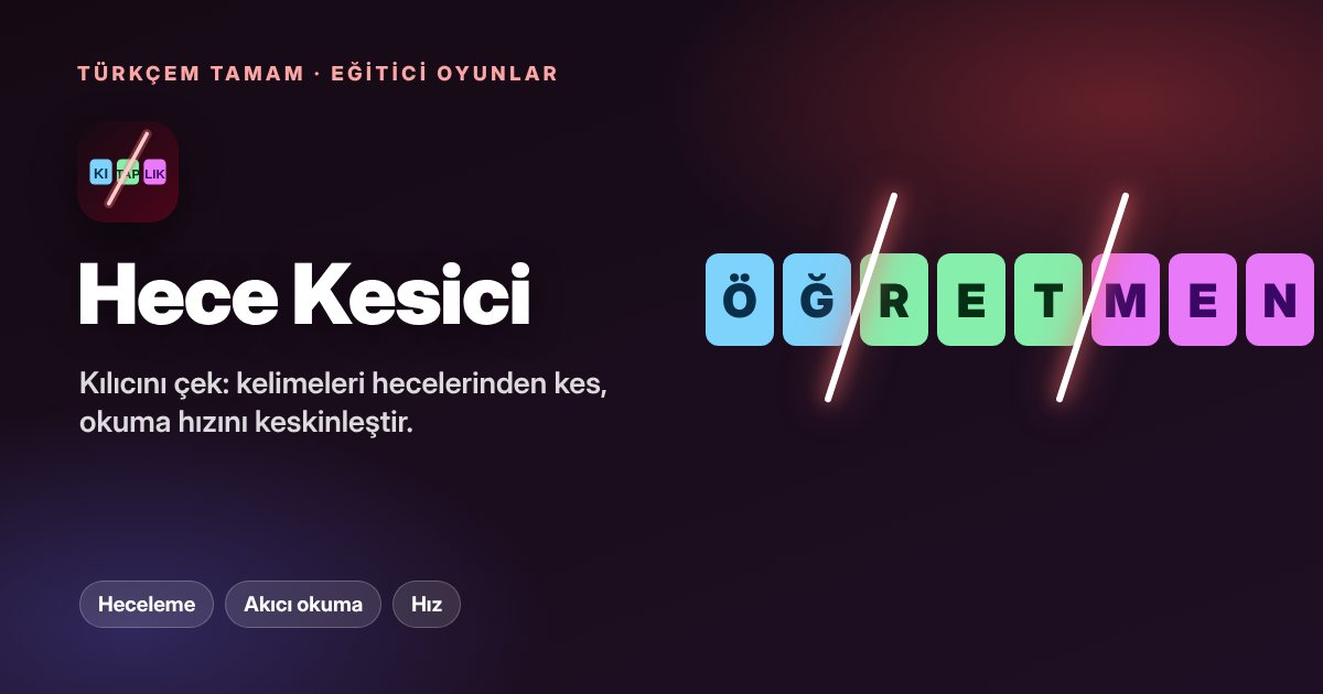 Hece Kesici oyunu kapak görseli