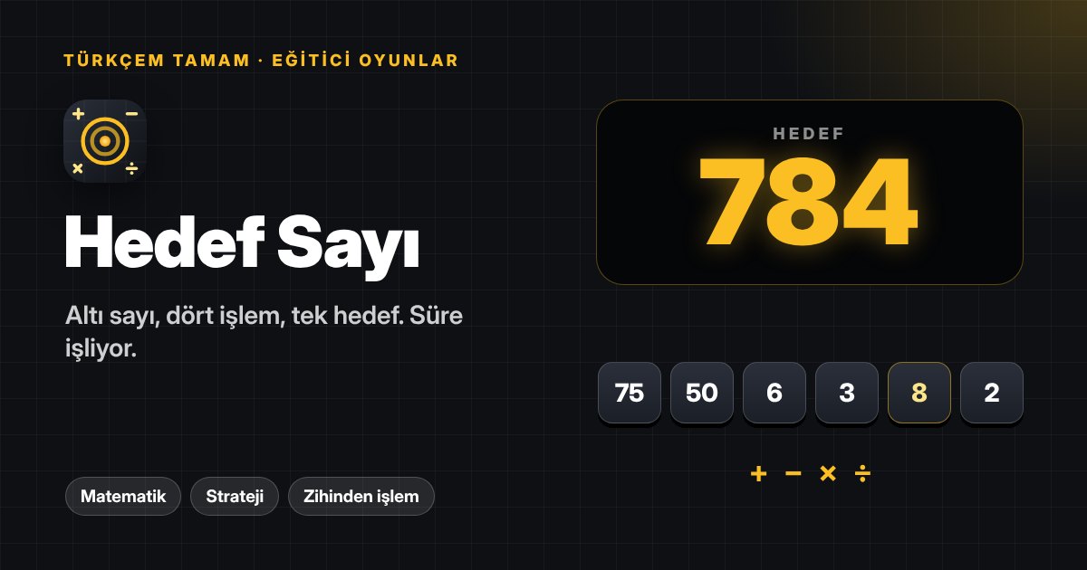 Hedef Sayı oyunu kapak görseli