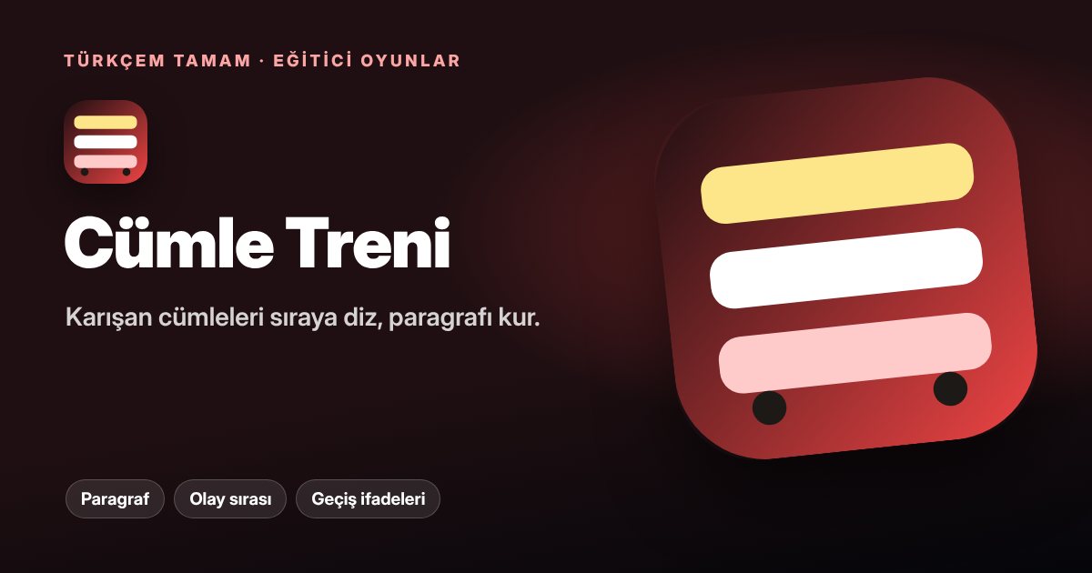 Cümle Treni oyunu kapak görseli