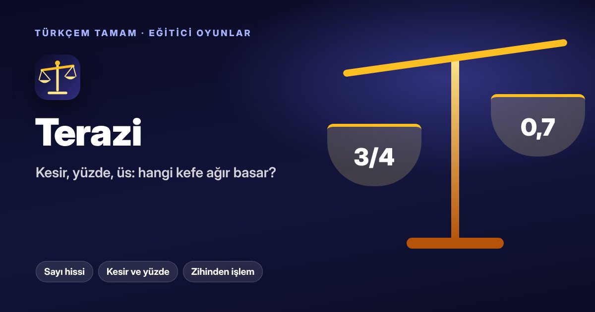 Terazi oyunu kapak görseli