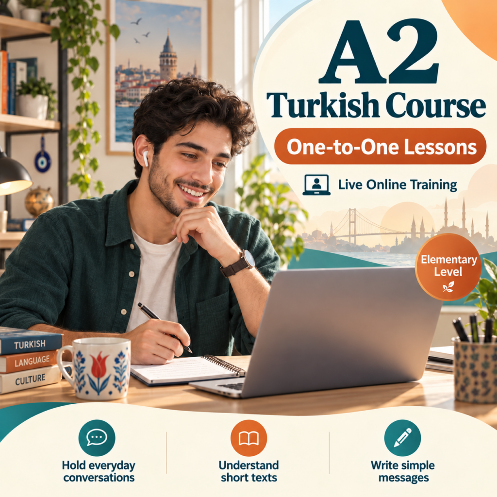 A2 Turkish Course | One-to-One Live Training